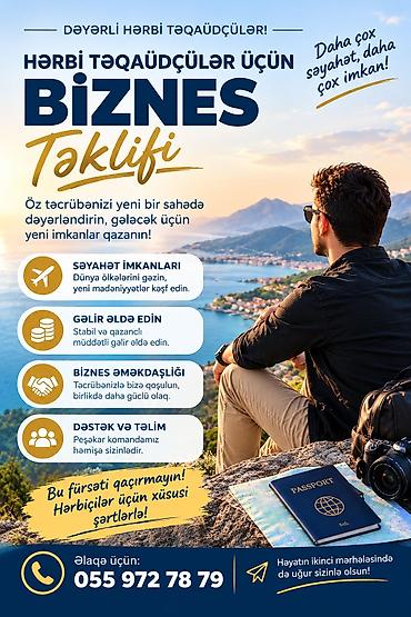 corəkci isi: Xüsusi Biznes Təklifi – Hərbi təqaüdçülər üçün Öz təcrübənizi yeni — 1