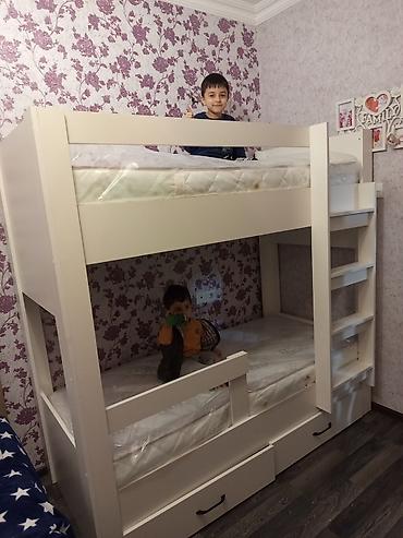 mebel alan: Oğlan və qız üçün, Yeni, Çarpayı, Matras ilə, Siyirməli, Taxta — 3