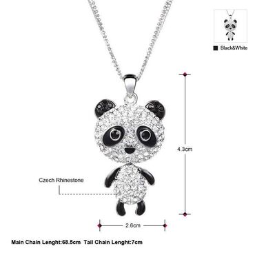 кулон со световой проекцией: Модное классическое ожерелье "панда" кристалл кулон