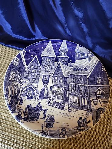 stari avan: Tanjir engleski za torte,kolace,posluzenja,dekoraciju Ironstone iz — 8