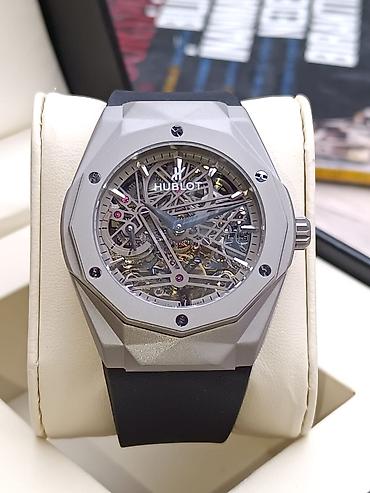 meta eynək: Hublot “Sang Bleu” üslubunda skelet mexanizmalı kişi qol saatı Rolex — 6
