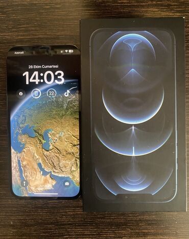 kreditle telfonlar: IPhone 12 Pro Max, 256 GB, Pacific Blue, Barmaq izi, Face ID