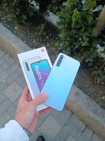 xiaomi redmi b u: Xiaomi Redmi Note 8, 64 ГБ, цвет - Голубой, 
 Кнопочный, Отпечаток пальца