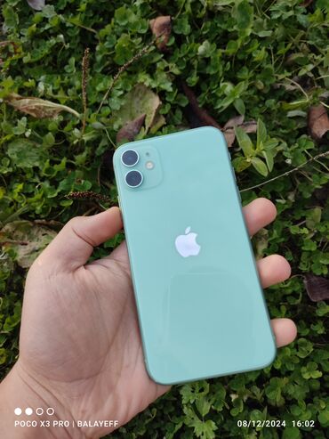 Apple iPhone: IPhone 11, 64 ГБ, Alpine Green, Беспроводная зарядка, Face ID