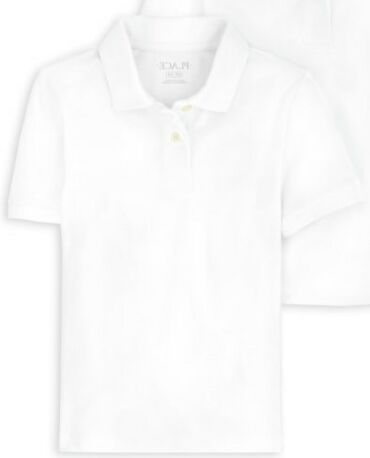футболка с длинными рукавами: Детский топ, рубашка, цвет - Белый, Новый