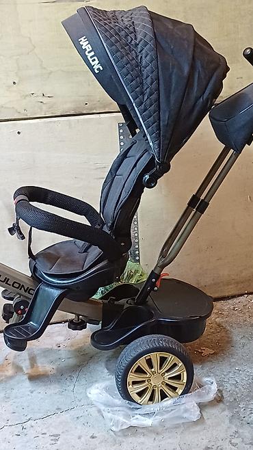 Детские велосипеды: Детский трехколесный велосипед-коляска HAFULONG - Конструкция 2‑в‑1 — 8