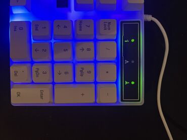 Klaviaturalar: Ağ rəngli oyun dəsti - oyun klaviaturası, oyun üçün mouse, rgb — 5