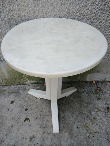 čelična četka za trimer: Table for garden, Plastic, color - White, Used