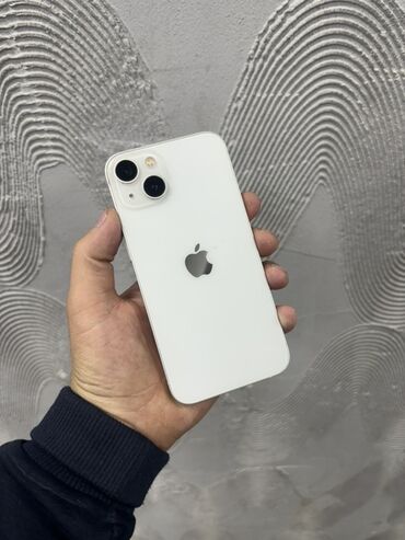 телефонов бу: IPhone 13, Б/у, 128 ГБ, Белый, Защитное стекло, Чехол, 78 %