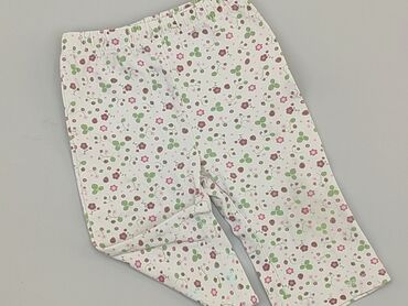 legginsy bawełniane w kwiaty: Legginsy, H&M, 6-9 m, stan - Dobry