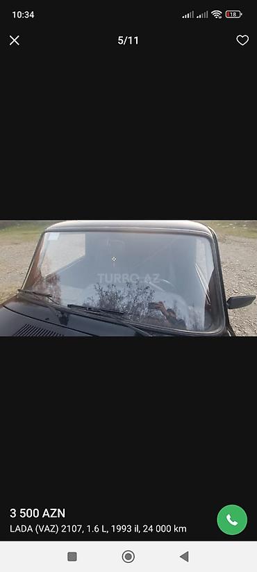 VAZ (LADA): Avtomobil: Lada (VAZ) 2107, qara rəng Kuzov: sedan, 4 qapı Sürətlər — 8