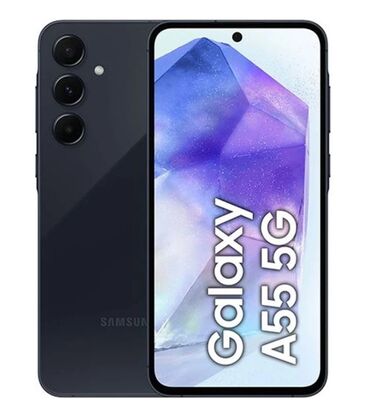 samsung galaxy s8: Samsung Galaxy A55, 256 GB, rəng - Qara, Barmaq izi, İki sim kartlı, Face ID