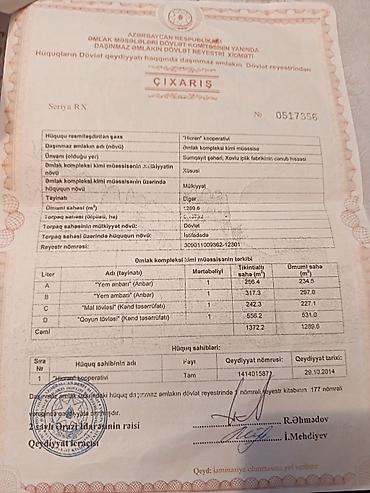 iceri seher: Sumqayıt şəhəri, Xovlu iplik fabrikinin cənub hissəsində yerləşən kənd — 1