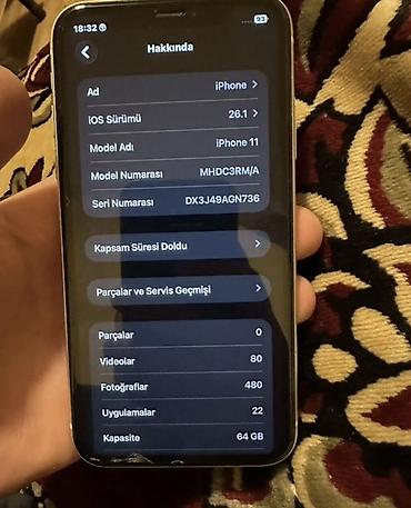 Apple iPhone: IPhone 11, Ağ, Face ID — 8