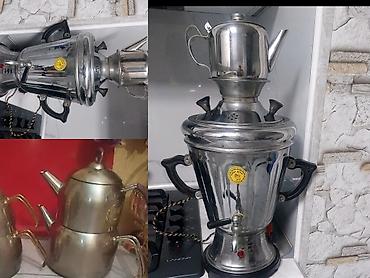 EMSaN firmasından çaydan desti 30 manata poladdan klassik samovar və