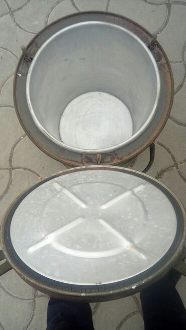 бак для бани нержавейка: Тамак-аш контейнери, түсү - Жашыл, Өзү алып кетүү