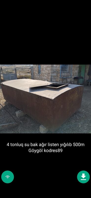 Baklar və çənlər: Bak, Plastik, 1000 l l, İşlənmiş, Ünvandan götürmə — 14