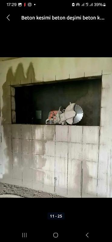 Beton işləri: #Betonkesme #betondeşmə Beton kubik kərpic - dən kəsim deşim — 20