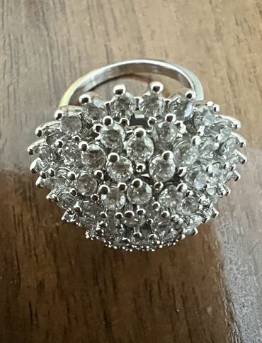 Серебряные кольца: Г. Ош. Коктейльное красивое модное кольцо. Бижутерия. Цвет — 4