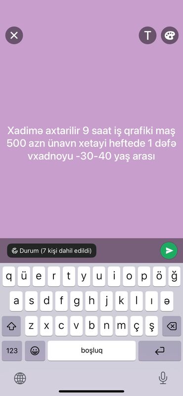 bağban isi: Xadimə tələb olunur, Aylıq ödəniş, 30-45 yaş, Təcrübəsiz