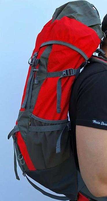 Sportske torbe i rančevi: Planinarski ranac Sandaran Elevation 70L – crveno/sivi - Zapremina — 10