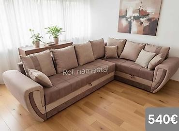 Ugaone garniture: Ugaona garnitura 300×220 cm - Prostrana L‑forma sa dubokim sedištima — 45