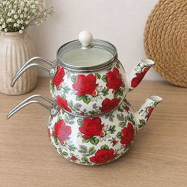 Çaydanlar: Yeni, rəng - Qırmızı, Çaydan, 3 l, Türkiyə — 1