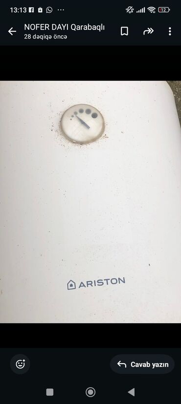 Aristonlar: Ariston 50 l, İşlənmiş, Kredit yoxdur, Ünvandan götürmə