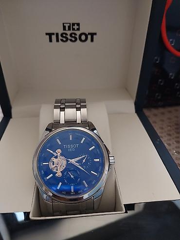 тисот часы: Часы Tissot (Swiss Made) с синим циферблатом - Корпус и браслет из — 2