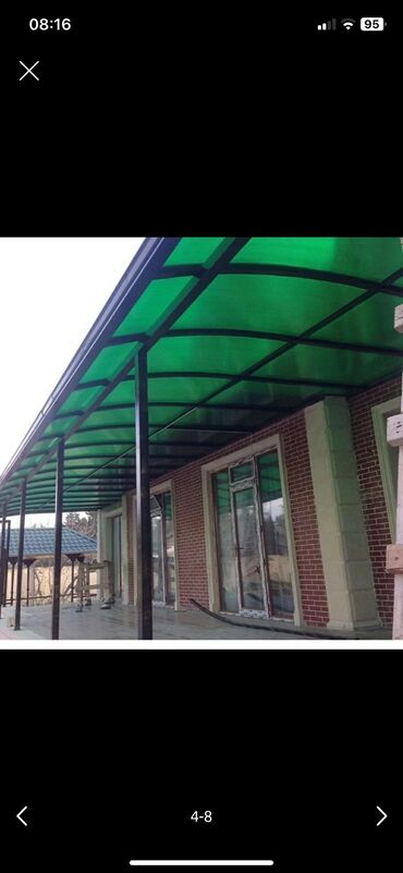 Dam işləri: Polkarbonatin satişi ve montaji 
Polikarbonat satişi 140-180m arasi — 5