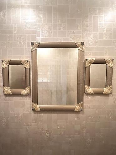Güzgülər: Güzgü Divar üçün, Kvadrat, Dekorativ, Çərçivə ilə — 1
