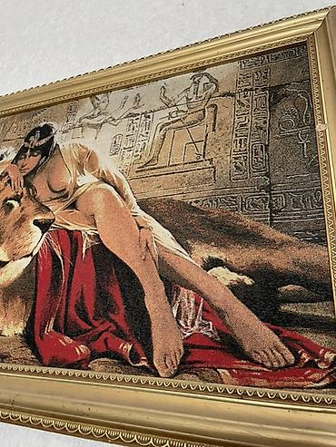 Декор и интерьер: Гобелен “Египетская царица с львом8” в багете - Техника — 3