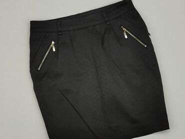 czarne lniana spódnice: Skirt, S (EU 36), condition - Very good