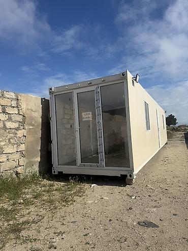 beton konteyner: Mobil konteyner ofis/yaşayış bloku - Ölçü: uzunluğu təxminən 10–12 m — 2