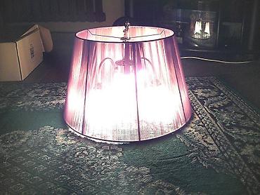 Люстры: Продаю красивую 3х рожковую люстру, б/у. Люстра- абажур в рабочем — 11