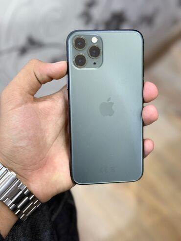 Apple iPhone: IPhone 11 Pro, 64 GB, Black Titanium, Barmaq izi, Simsiz şarj, Face ID