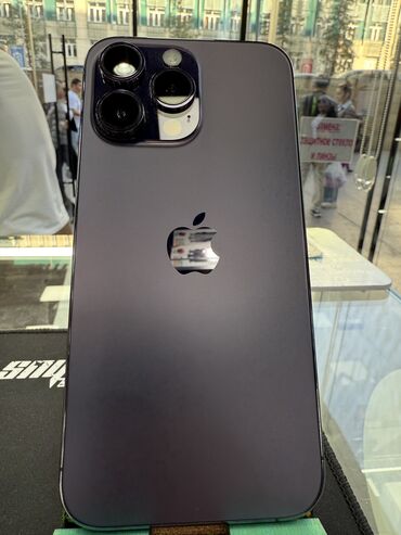 айфон 7 баткен: IPhone 14 Pro Max, Колдонулган, 256 ГБ, Deep Purple, Куту, 90 %