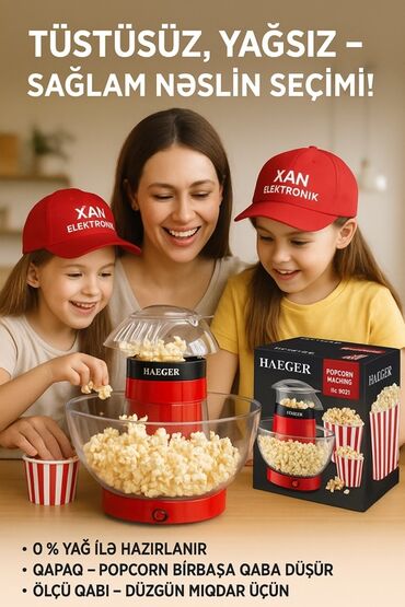 free aparatı: Həryerdə 60 bizdə 35 manata Haeger markalı popcorn hazırlama aparatı