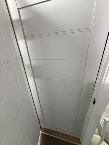 пластиковые двери межкомнатные: Межкомнатная глухая дверь, МДФ, Панельный, цвет - Белый, 200 * x 80 см