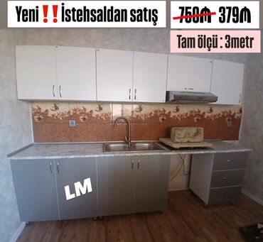 деталировка мебели: Mətbəx mebellərinin sifarişlə hazırlanması✔️ Ölçü : 3metr: 379₼