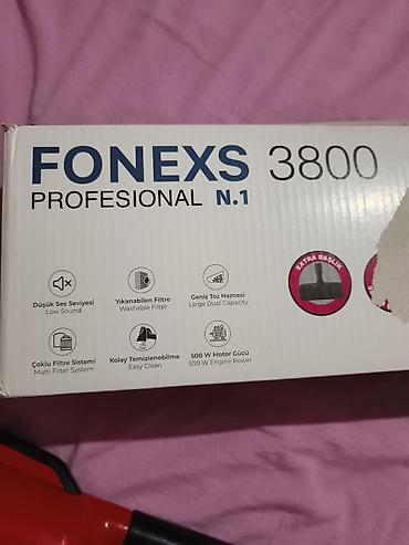 Tozsoranlar: FONEXS 3800 PROFESSIONAL N.1 şaquli tozsoran Xüsusiyyətlər: - 500 W — 3