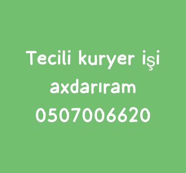 Taksi, logistika, çatdırılma: Tecili iş axtarıram Kruyer işi olsa yazın