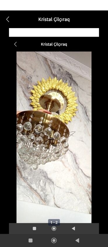 Süni güllər: Çılçıraq, 10 və daha çox lampa, Metal