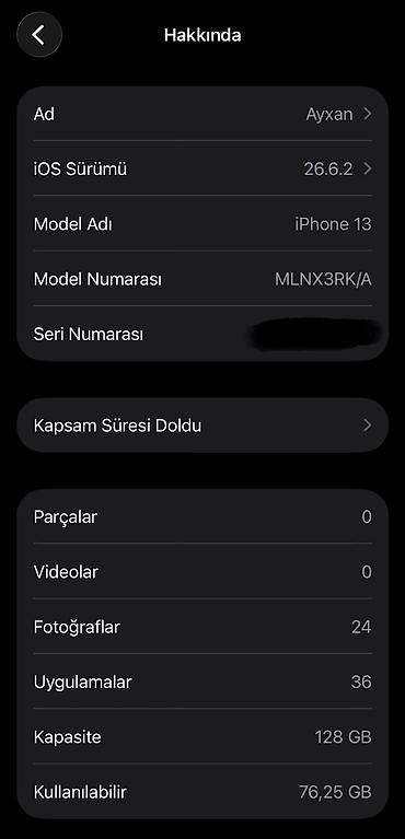 ikinci el xbox series s: IPhone 13, 128 GB, Ağ, Face ID — 6