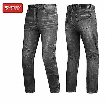 Cinslər: MOTOWOLF motosiklet cins şalvarı - Material: qalın denim (tünd — 4