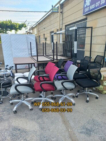 Ofis və oyun kresloları: Yeni, Təkərli, Qolları tənzimlənmir, Parça — 9