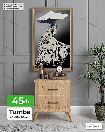 Tumba – 40×50×40 sm - Material: 18 mm laminat - Rəng seçimi