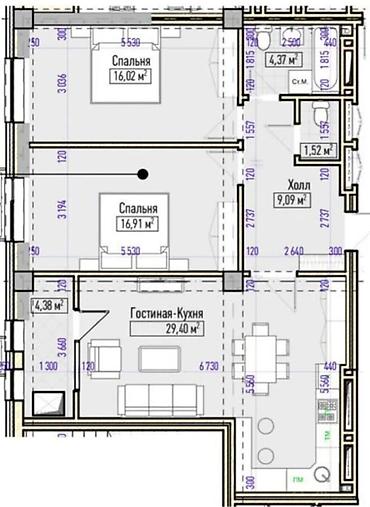 nova grant: 3 комнаты, 82 м², Технопарк Элитка, 12 этаж, Свежий ремонт — 7