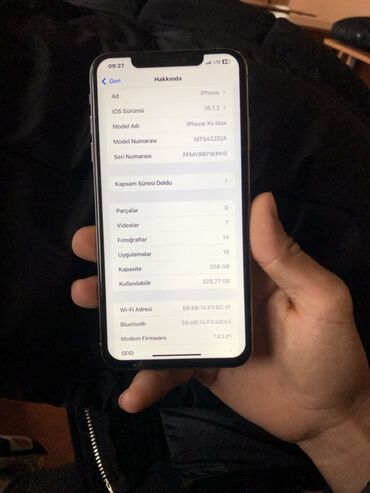 Apple iPhone: IPhone Xs Max, Gümüşü, Face ID — 9