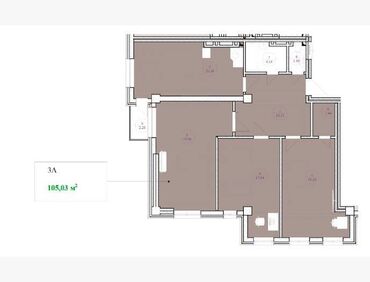 город ош недвижимость: 3 комнаты, 105 м², Элитка, 3 этаж, ПСО (под самоотделку)